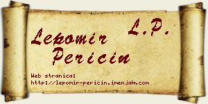 Lepomir Peričin vizit kartica